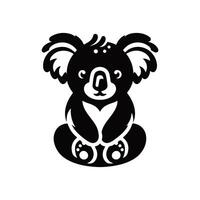 Animal black silhouette with white color background vector