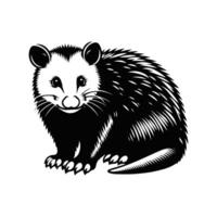 Animal black silhouette with white color background vector
