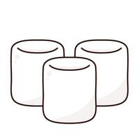 Marshmallow cartoon . Marshmallow on white background. Marshmallow icon. vector