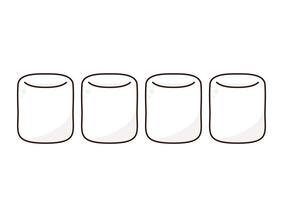 Marshmallow cartoon . Marshmallow on white background. Marshmallow icon. vector