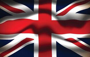 British Flag Fabric Background with Satin Texture vector