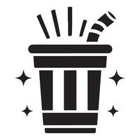 A silhouette of a coffee in style. vector
