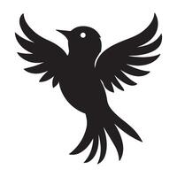 A silhouette of a bird in style. vector