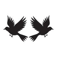A silhouette of a bird in style. vector