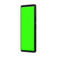 Left see-through phone view greenscreen png