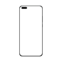 Curved display with a pill-shaped cutout transparent png