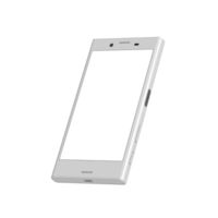 Transparent smartphone leaned left png