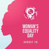 Womens Equality Day template good for celebration usage. flat design. eps 10. vector