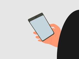 flat design mobile phone illustration vector