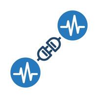 Connect Pulse icon line illustration vector