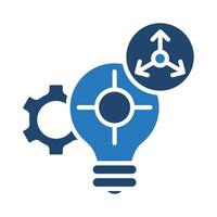 Strategy Axis icon line illustration vector