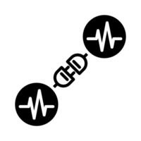 Connect Pulse icon line illustration vector