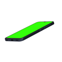 Smartphone front see-through greenscreen mockup png