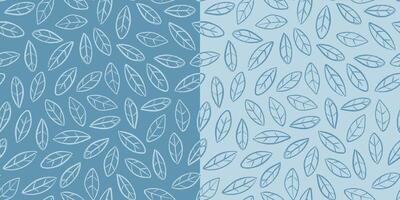 Foliage seamless pattern set graphics vector