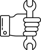 wrench illustration design vector