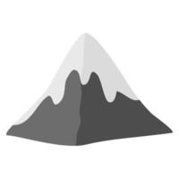 a mountain with snow on top of it vector