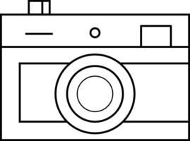 Classic Vintage Camera Line Drawing Illustration in a Minimalist Style with a Monochrome Palette. Disposable, Single Use, No Recording Cameras. illustration vector