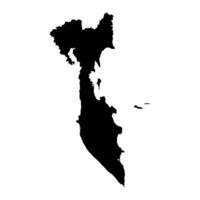 Kamchatka Krai map, administrative division of Russia. illustration. vector
