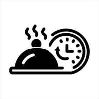 dish time in flat design style vector
