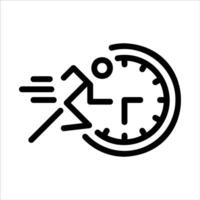 running time in flat design style vector