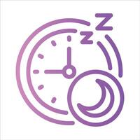 sleeping time in flat design style vector