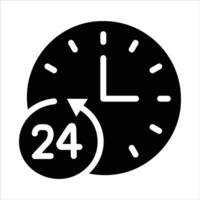 24 hours in flat design style vector