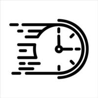 fast time in flat design style vector