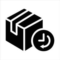 delivery time in flat design style vector