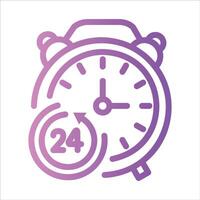 24 hours in flat design style vector