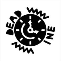 dead line in flat design style vector
