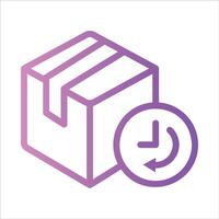 delivery time in flat design style vector
