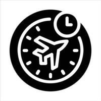 on time in flat design style vector