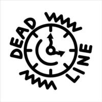 dead line in flat design style vector