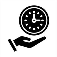 on time in flat design style vector
