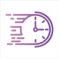 fast time in flat design style vector