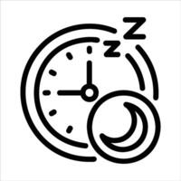 sleeping time in flat design style vector