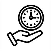 on time in flat design style vector