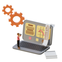 Seo Optimization 3D Icon Illustration for Web,App, etc png