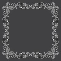 Decorative frame Elegant element for design. Floral black and white border. Lace illustration for invitations and greeting cards. - . vector