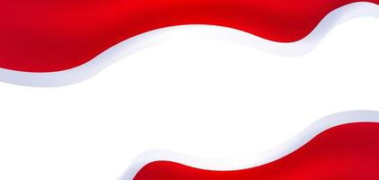 Red white fluid banner template. Modern liquid red abstract background vector