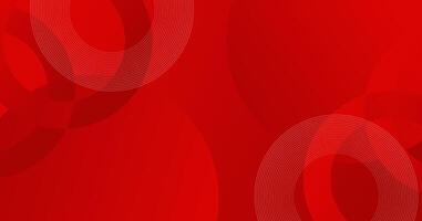 Abstract red geometric background with circles shapes. Modern red background vector