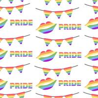 Seamless pattern of lgbt elements. Pride Month vector