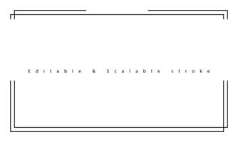 Border frame line illustration page on white background. vector