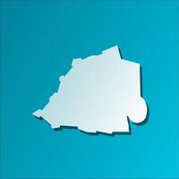 Isolated illustration icon with light blue silhouette of simplified map of Vatican. Bright blue background with shadow vector