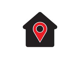 Within a flat-style depiction, a location marker distinguishes itself on an urban map, denoting a precise spot vector