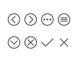 Hamburger menu icon, buttons for website, UI navigation, mobile app, presentation. design elements and user Interface icons. vector
