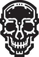 Skull and bones mortal symbol illustration isolated on white background vector