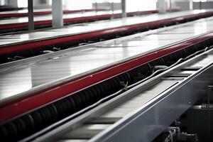 Large offset printing press or magazine running. Neural network photo