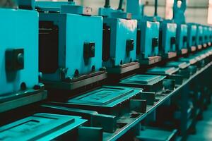 Large offset printing press or magazine running. Neural network photo