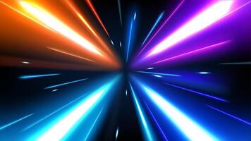 Abstract Tunnel Speed Light Starburst Background Dynamic Technology Concept vector